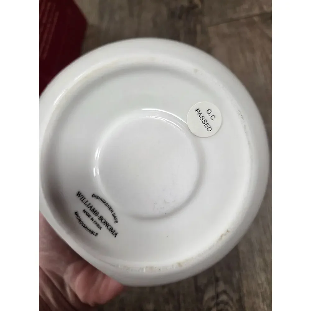 Williams Sonoma Porcelain Candle Heat Fondue Pot Chocolate Holiday Party Events